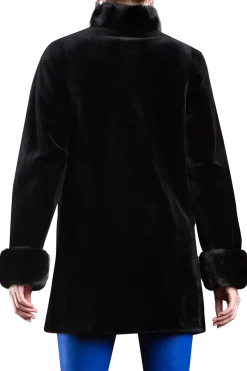 Clearance Reversible Sheared & Long Haired Mink Fur Jacket Women Mink|Fur Jackets