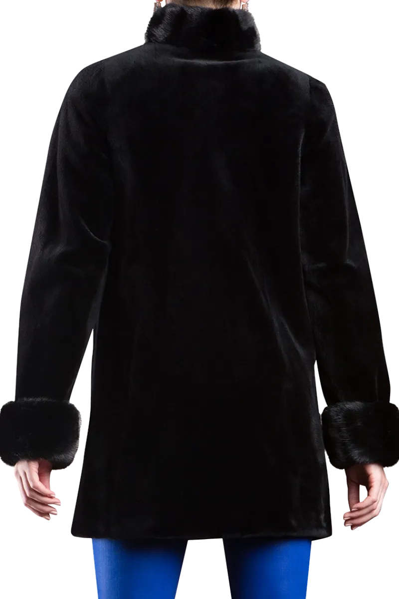 Clearance Reversible Sheared & Long Haired Mink Fur Jacket Women Mink|Fur Jackets