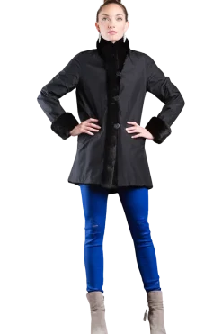 Clearance Reversible Sheared & Long Haired Mink Fur Jacket Women Mink|Fur Jackets
