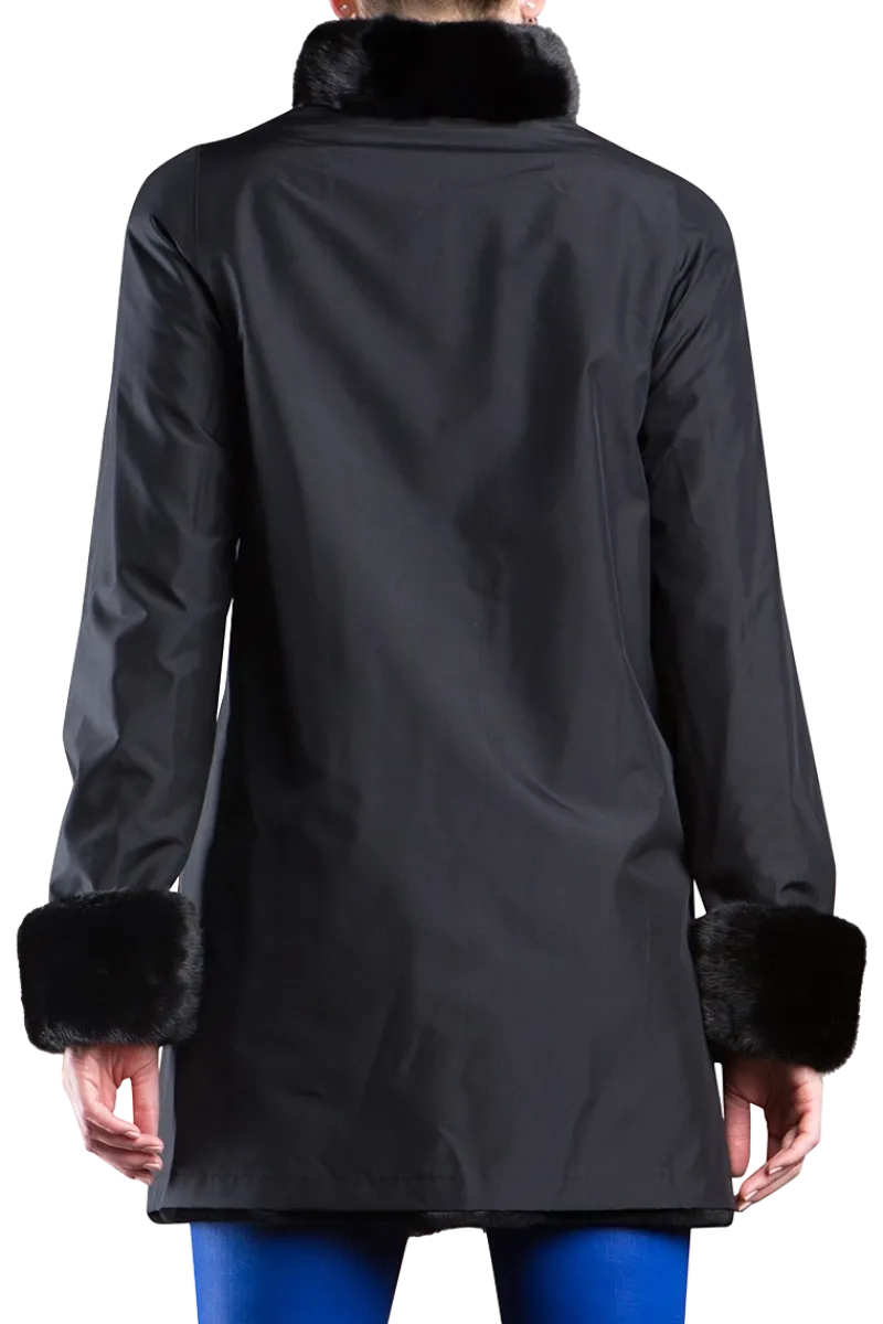 Clearance Reversible Sheared & Long Haired Mink Fur Jacket Women Mink|Fur Jackets
