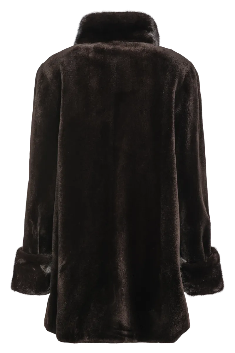 Clearance Reversible Sheared & Long Haired Mink Fur Jacket Women Mink|Fur Jackets