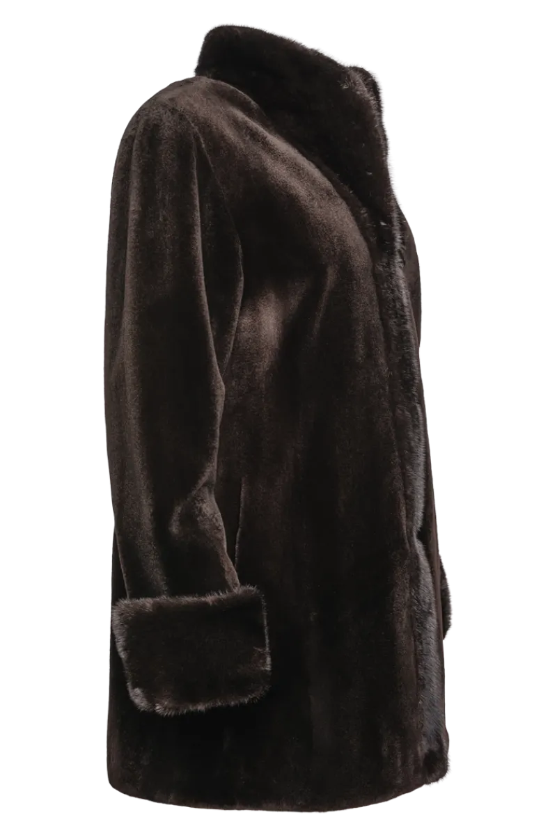 Clearance Reversible Sheared & Long Haired Mink Fur Jacket Women Mink|Fur Jackets
