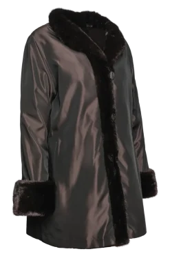 Clearance Reversible Sheared & Long Haired Mink Fur Jacket Women Mink|Fur Jackets