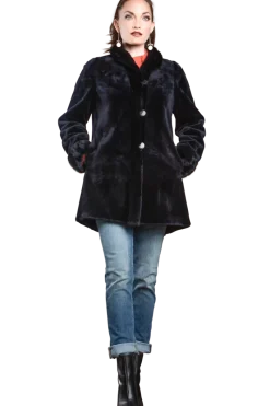 Clearance Reversible Sheared & Long Haired Mink Fur Jacket Women Mink|Fur Jackets
