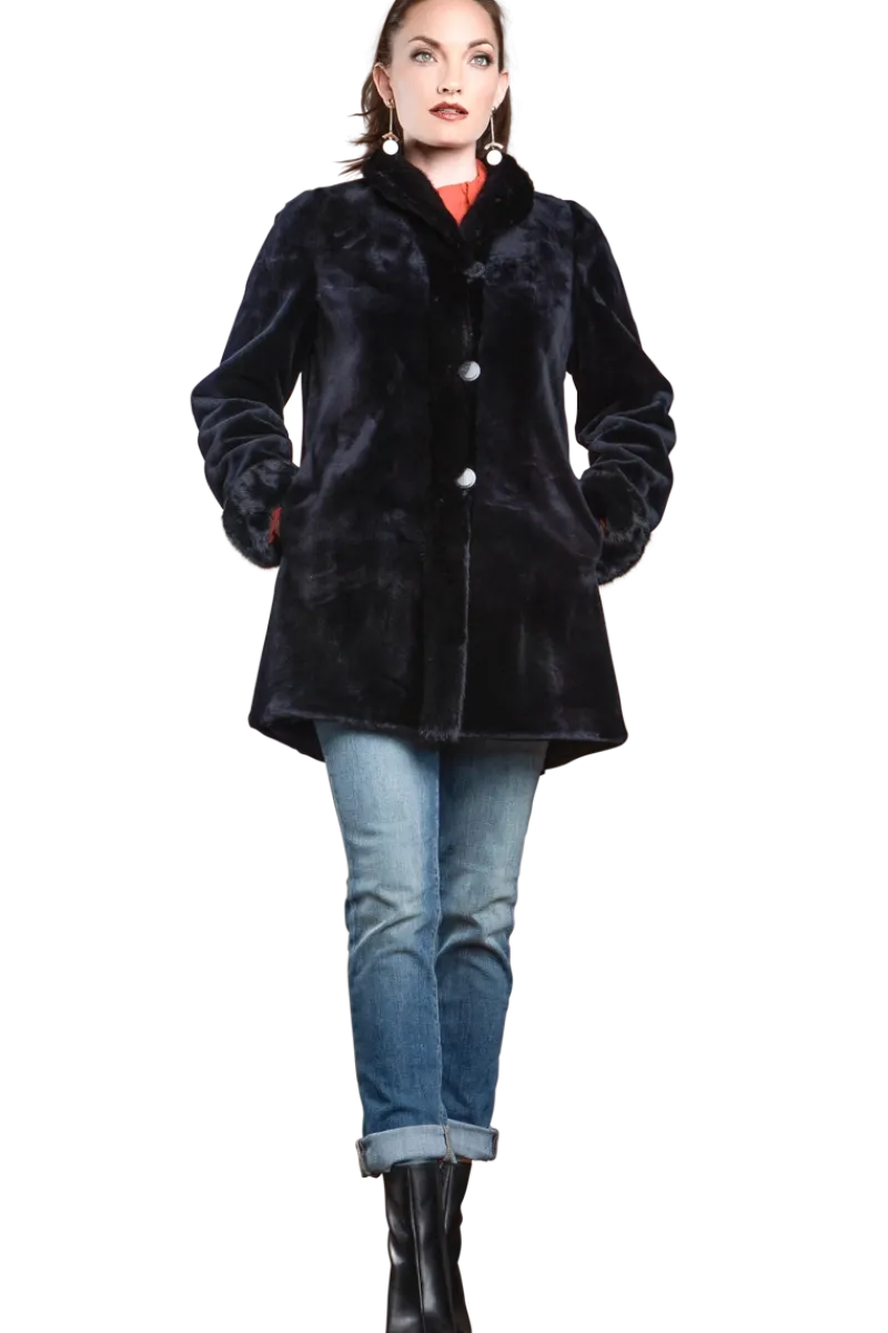 Clearance Reversible Sheared & Long Haired Mink Fur Jacket Women Mink|Fur Jackets