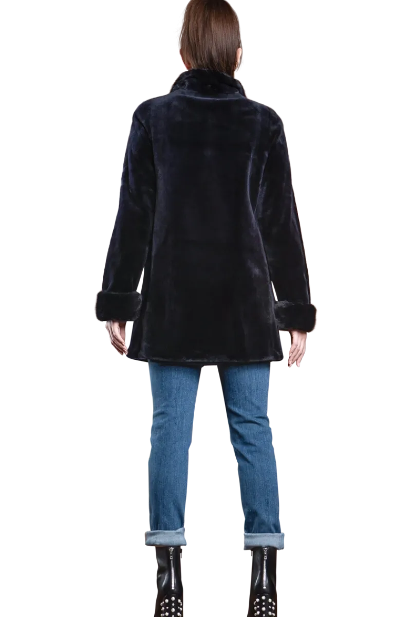 Clearance Reversible Sheared & Long Haired Mink Fur Jacket Women Mink|Fur Jackets