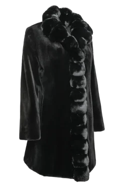 Discount Reversible Sheared Mink and Chinchilla Fitted Mid-Length Fur Coat Women Mink|Fur Coats