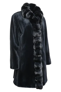 Discount Reversible Sheared Mink and Chinchilla Fitted Mid-Length Fur Coat Women Mink|Fur Coats
