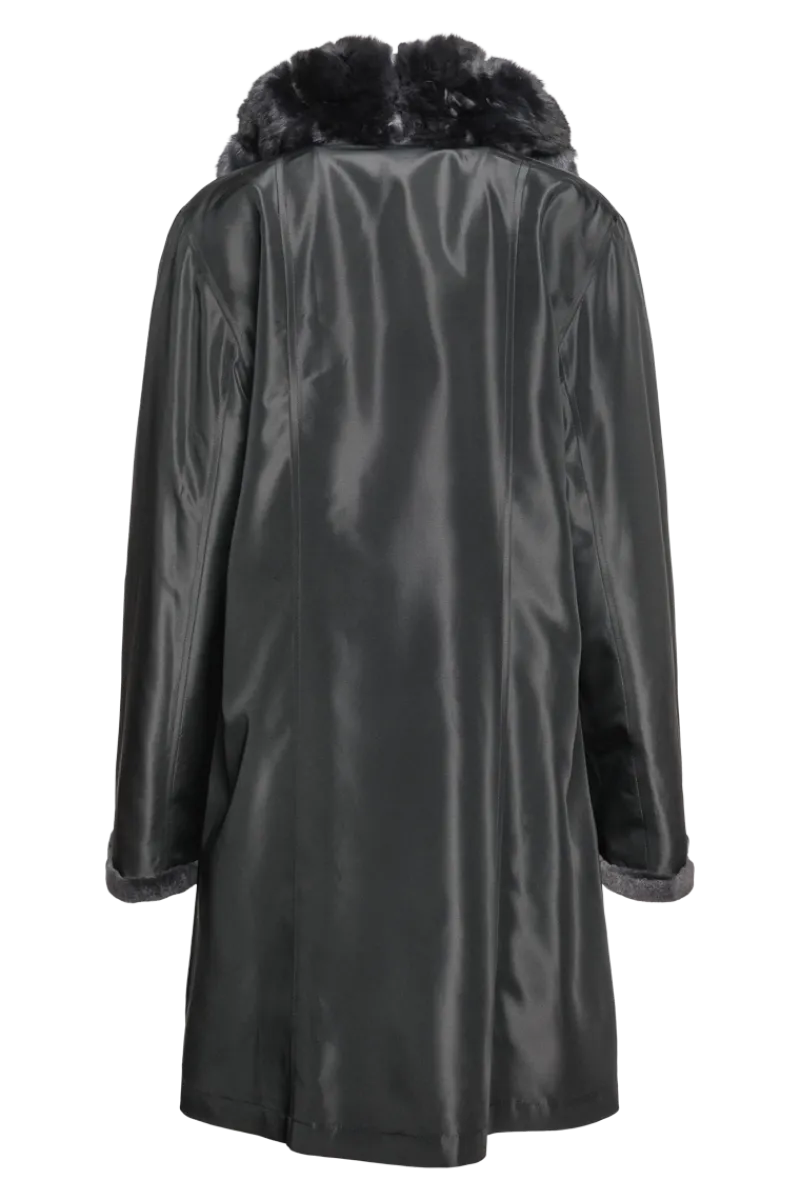 Discount Reversible Sheared Mink and Chinchilla Fitted Mid-Length Fur Coat Women Mink|Fur Coats