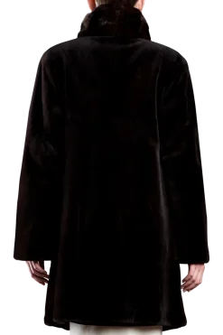Discount Reversible Sheared Mink and Chinchilla Fitted Mid-Length Fur Coat Women Mink|Fur Coats