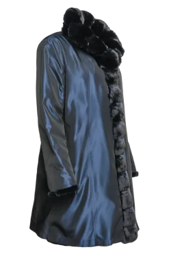 Discount Reversible Sheared Mink and Chinchilla Fitted Mid-Length Fur Coat Women Mink|Fur Coats