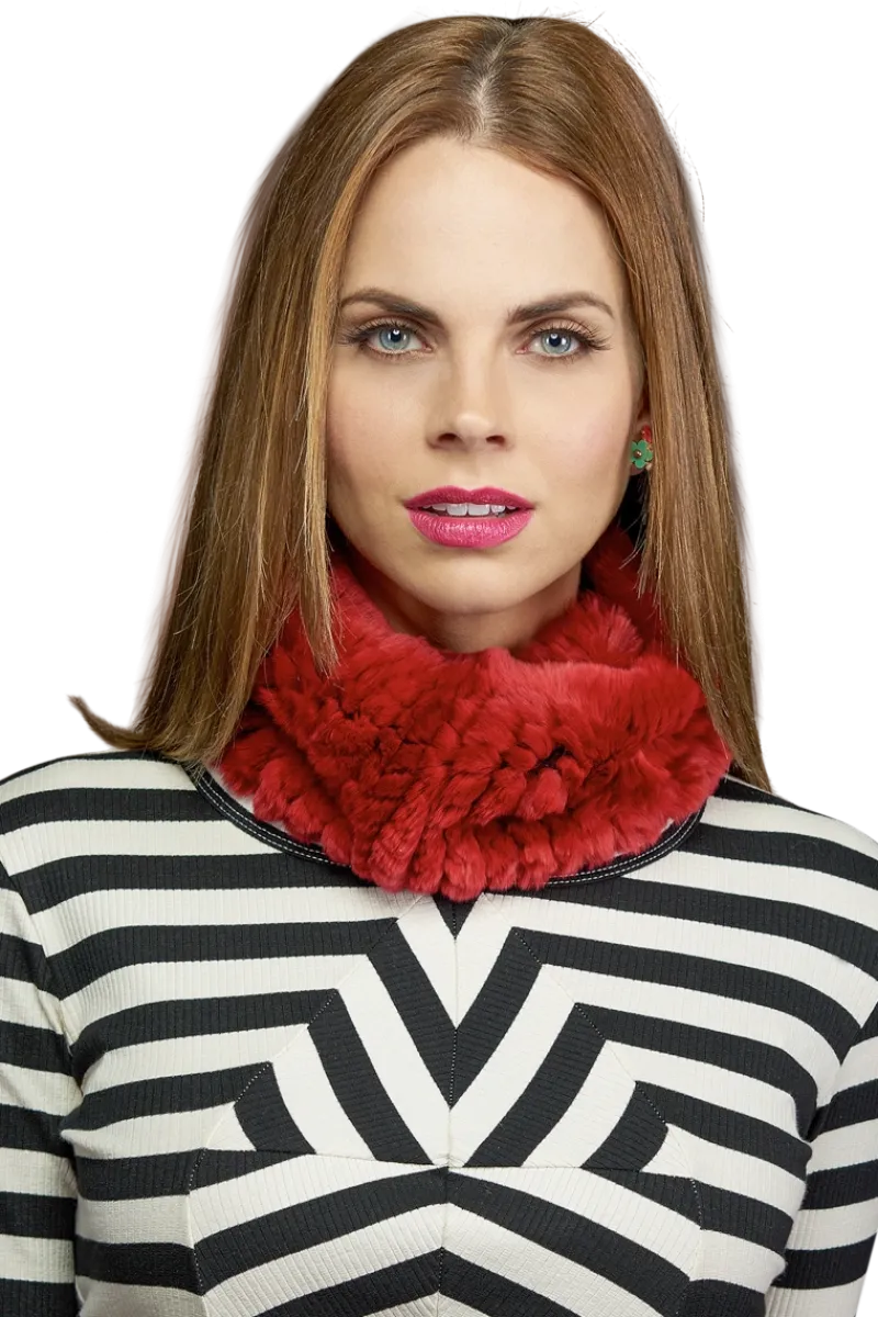 Hot Rex Rabbit Fur Funnel Women Scarves|Rex Rabbit