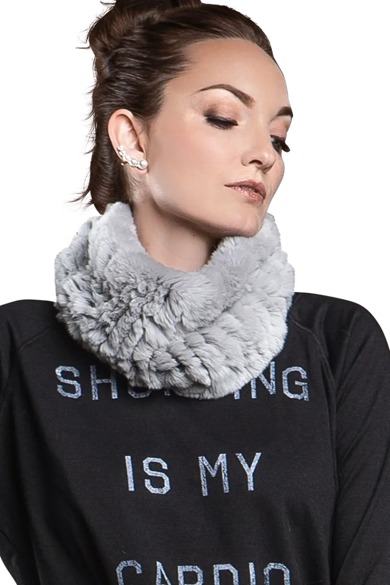 Hot Rex Rabbit Fur Funnel Women Scarves|Rex Rabbit