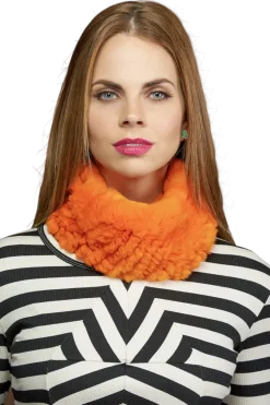 Hot Rex Rabbit Fur Funnel Women Scarves|Rex Rabbit