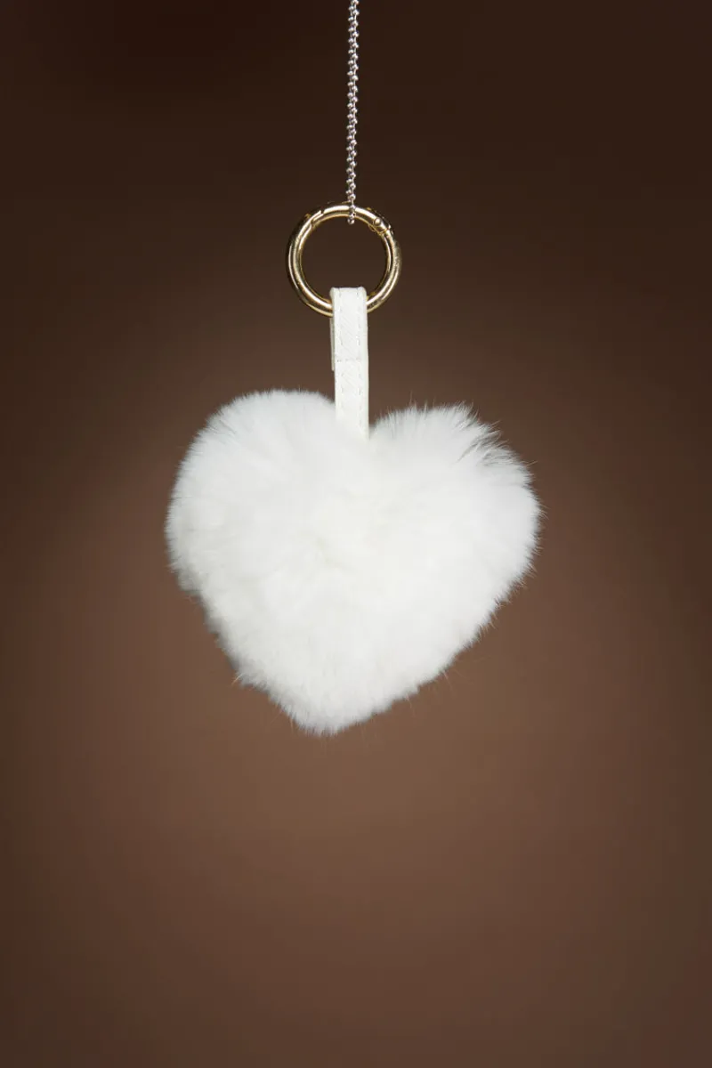 Sale Rex Rabbit Heart Fur Keychain Women Boots & Handbags