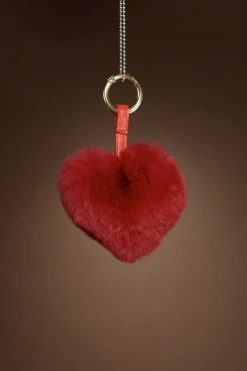 Sale Rex Rabbit Heart Fur Keychain Women Boots & Handbags