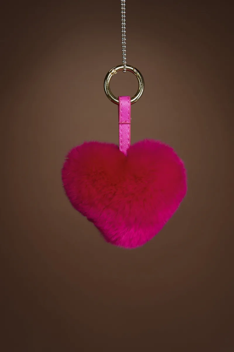 Sale Rex Rabbit Heart Fur Keychain Women Boots & Handbags