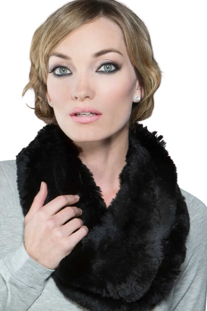Rex Rabbit Infinity Fur Scarf Women Scarves|Rex Rabbit