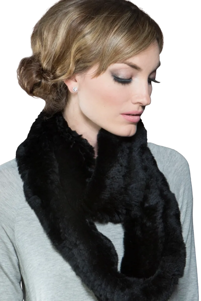 Rex Rabbit Infinity Fur Scarf Women Scarves|Rex Rabbit
