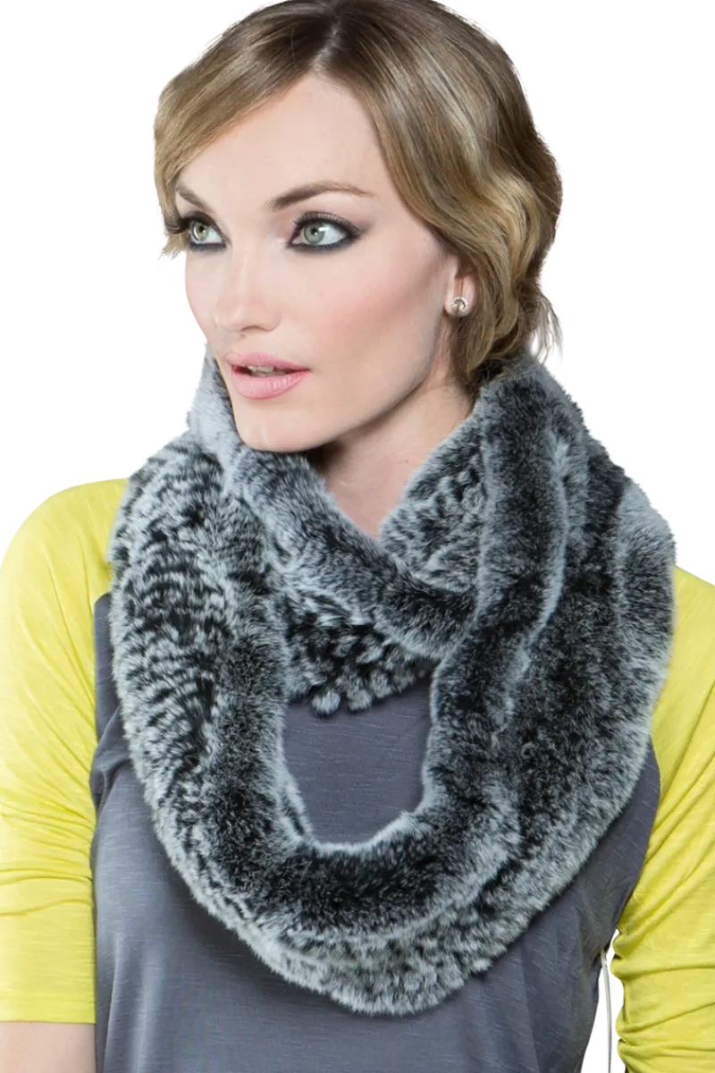 Rex Rabbit Infinity Fur Scarf Women Scarves|Rex Rabbit