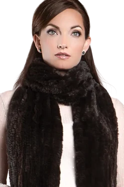 Online Rex Rabbit Knitted Poche Scarf with Pockets Women Scarves|Rex Rabbit
