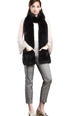 Online Rex Rabbit Knitted Poche Scarf with Pockets Women Scarves|Rex Rabbit