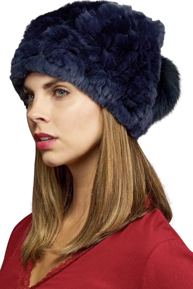 Sale Rex Rabbit Slouch Fur Hat Women Hats|Rex Rabbit