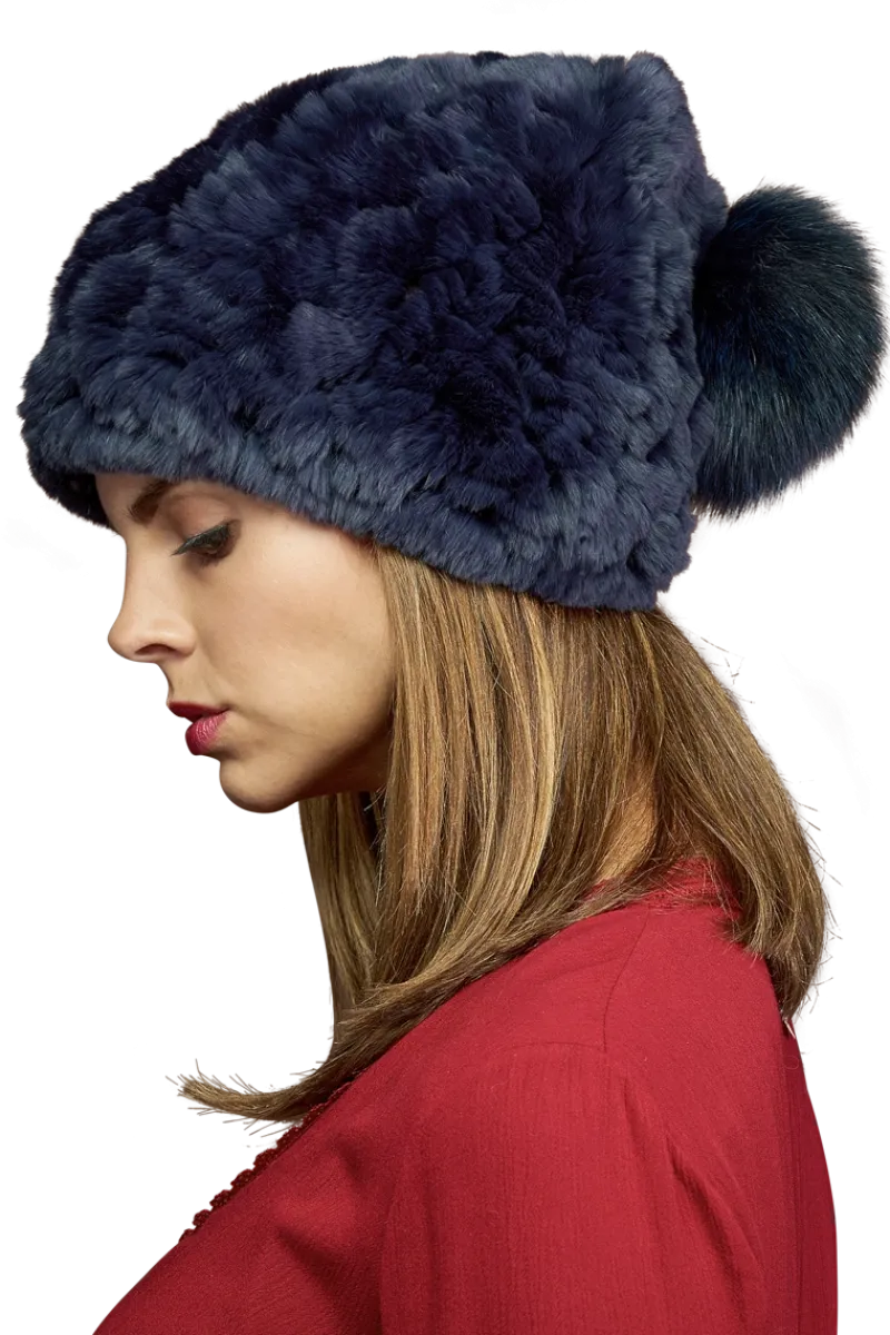 Sale Rex Rabbit Slouch Fur Hat Women Hats|Rex Rabbit