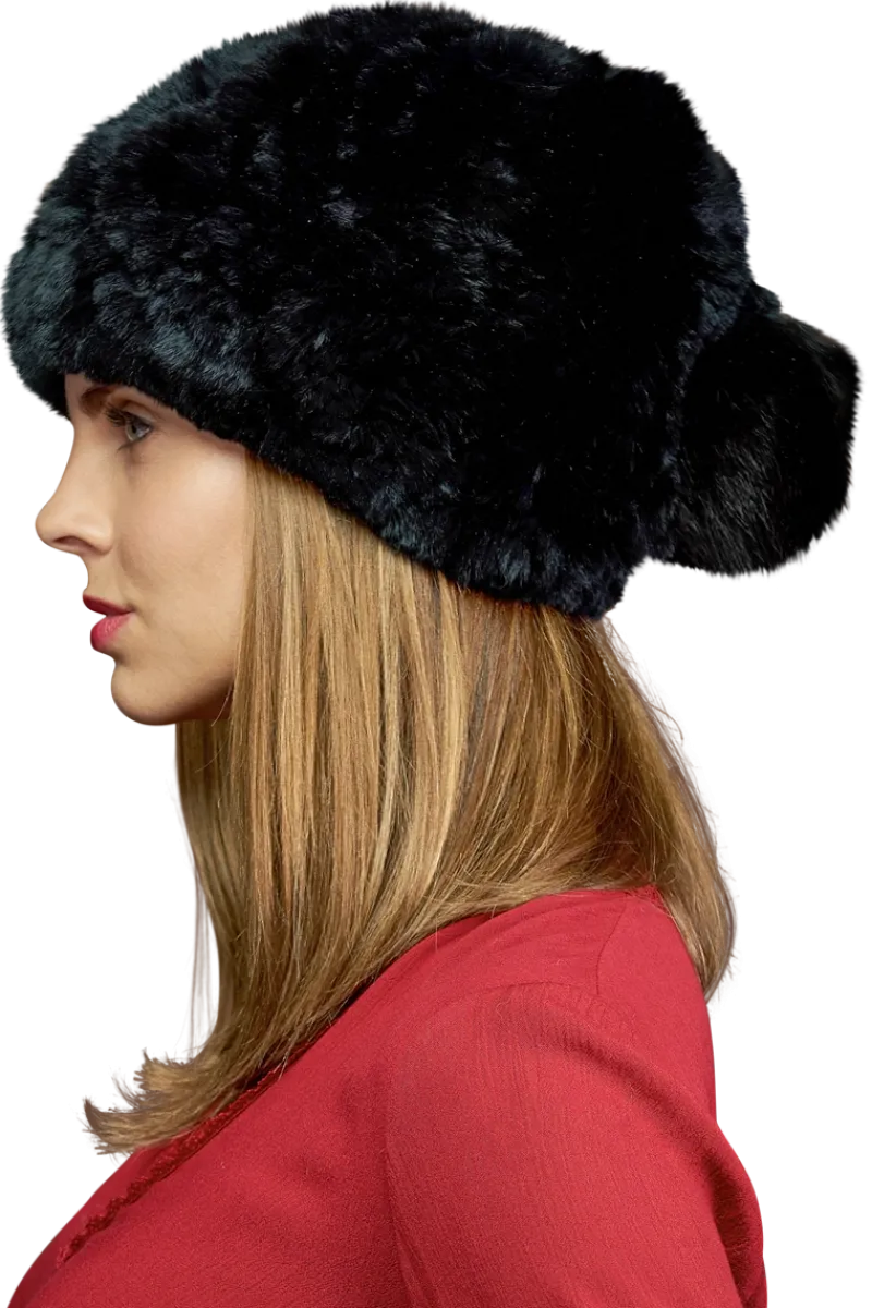 Sale Rex Rabbit Slouch Fur Hat Women Hats|Rex Rabbit