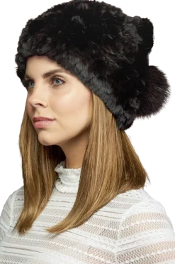 Sale Rex Rabbit Slouch Fur Hat Women Hats|Rex Rabbit