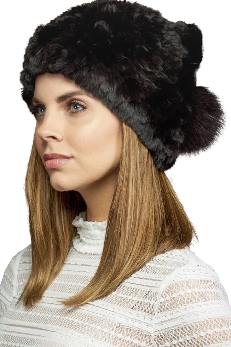 Sale Rex Rabbit Slouch Fur Hat Women Hats|Rex Rabbit