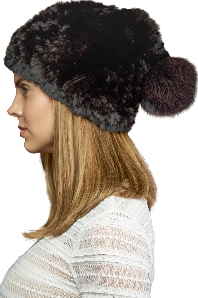 Sale Rex Rabbit Slouch Fur Hat Women Hats|Rex Rabbit