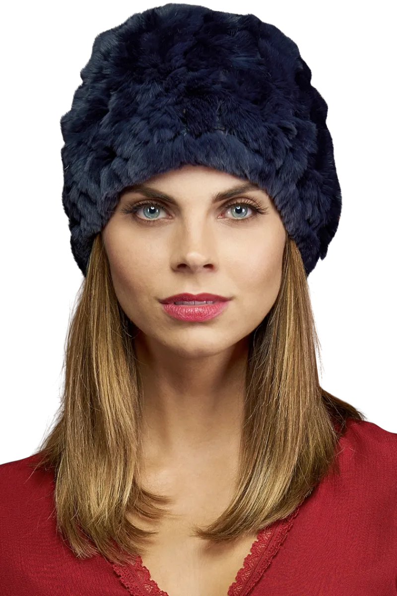 Sale Rex Rabbit Slouch Fur Hat Women Hats|Rex Rabbit