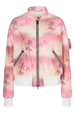 New Romira Peach & Pink Print Blouson Jacket Women All Golf Clothes