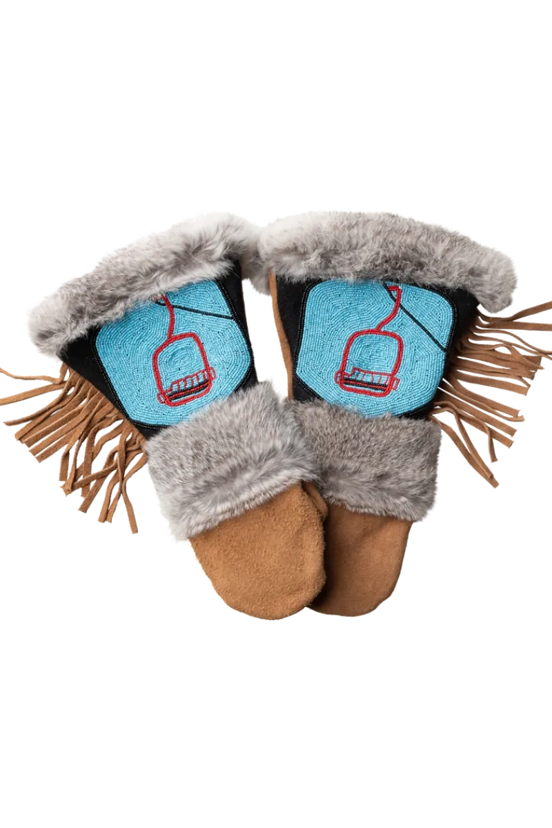 Online Ruffy Long Cuff Mittens Women Gloves