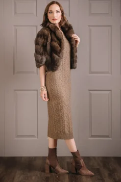 Russian Sable Fur Cape Women Fur Jackets