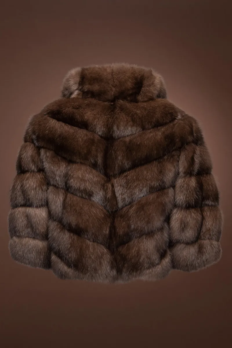 Russian Sable Fur Cape Women Fur Jackets
