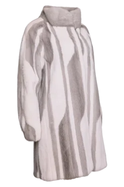 Sale Sapphire & Bleached White Mink Fur Jacket Women Mink|Fur Coats