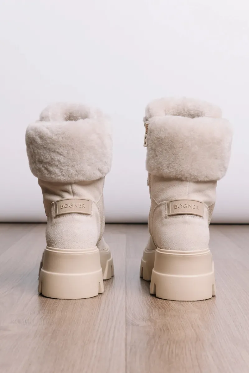 Online Sapporo Mixed Leather Shearling Boots Women Boots & Handbags