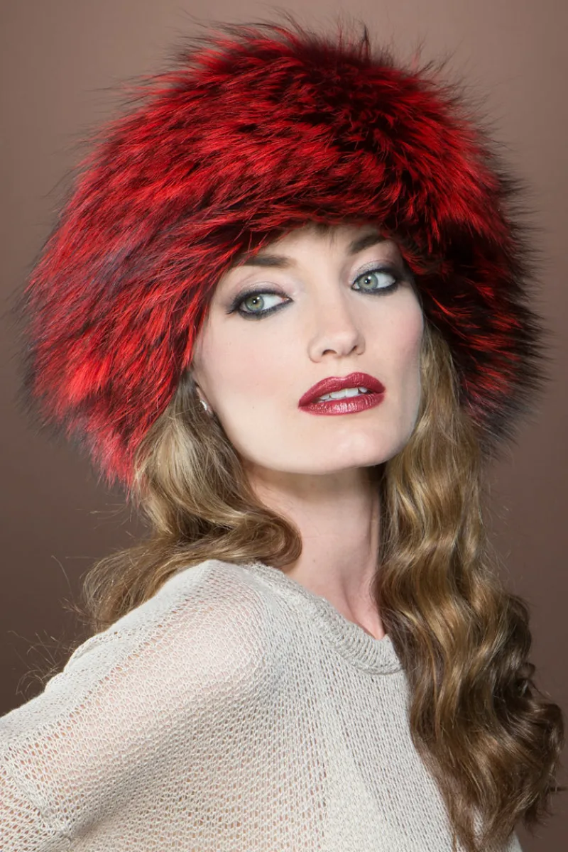 Discount Scarlet Silver Fox Fur Headband Women Headbands & Earmuffs