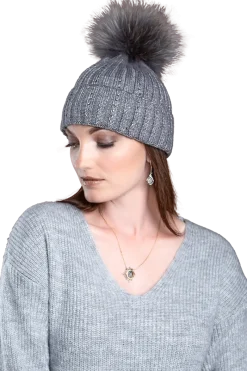 Discount Serena Wool Hat with Detachable Fox Fur Pompom Women Ski Accessories & Gear
