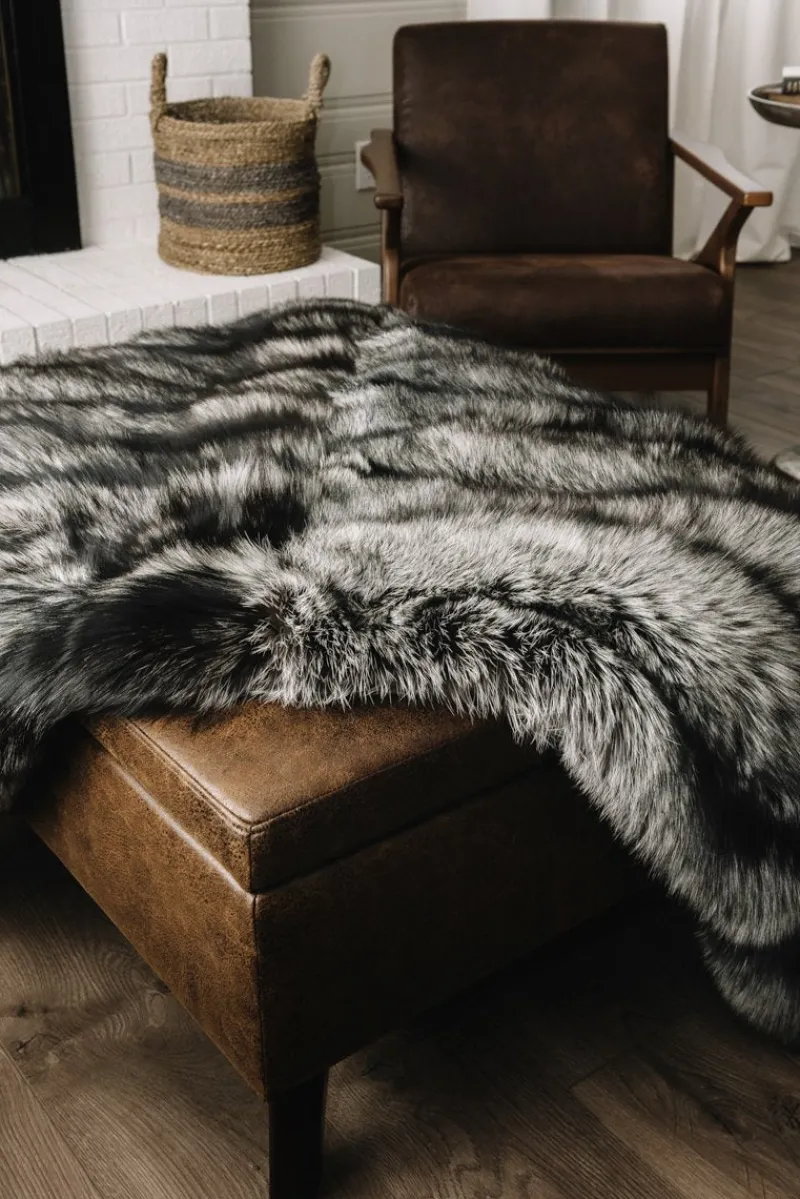 Online Silver Fox Fur Throw Women Fox|Home Decor