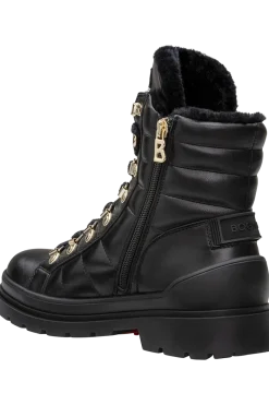 Outlet St. Moritz Stitched Leather & Shearling Spike Boots Women Boots & Handbags