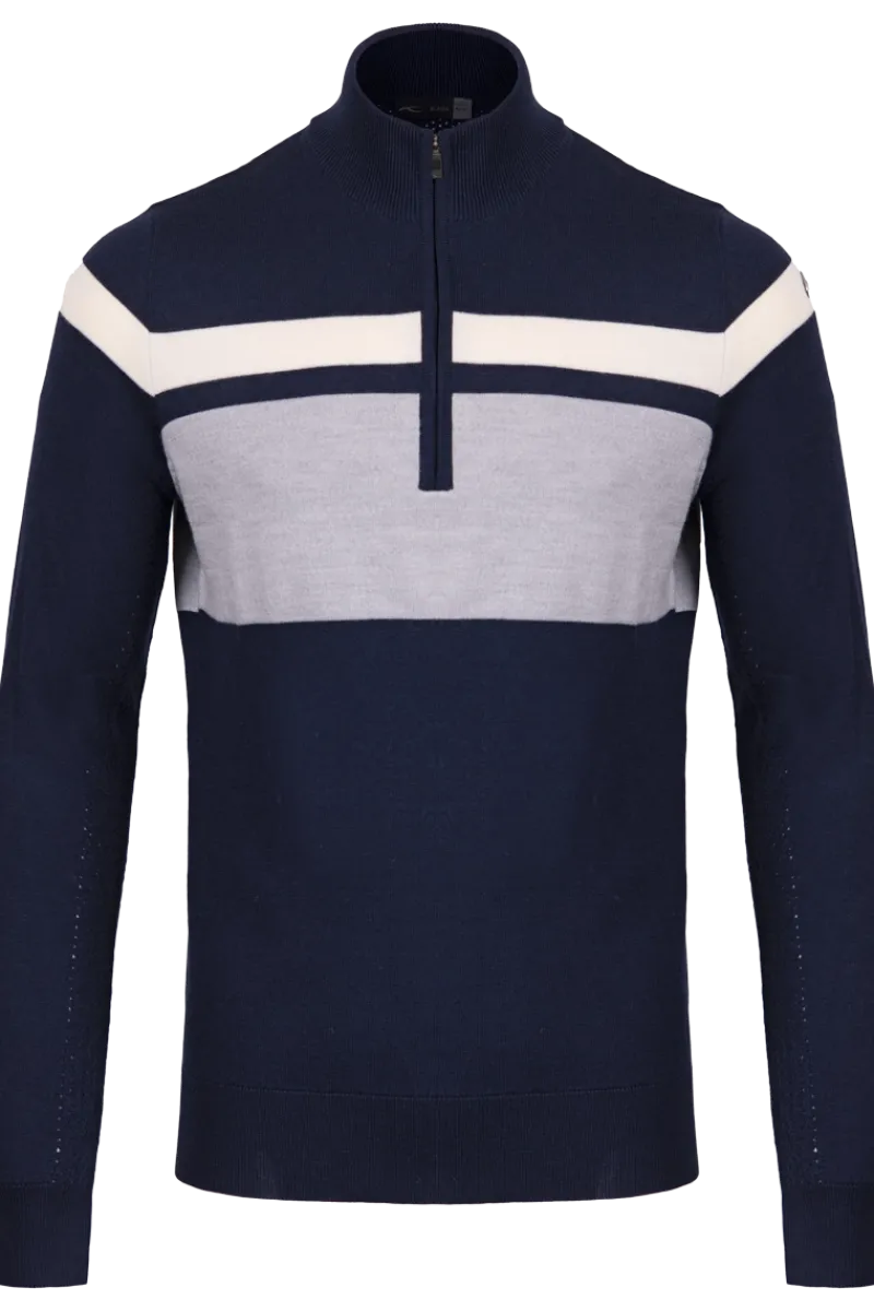 Outlet Stripe Half-Zip Wool Ski Sweater Ski Layers