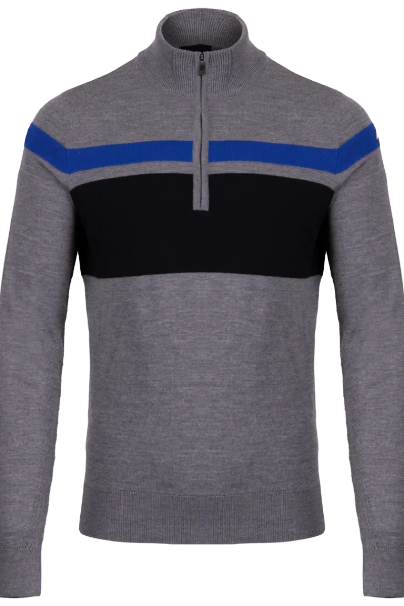 Outlet Stripe Half-Zip Wool Ski Sweater Ski Layers