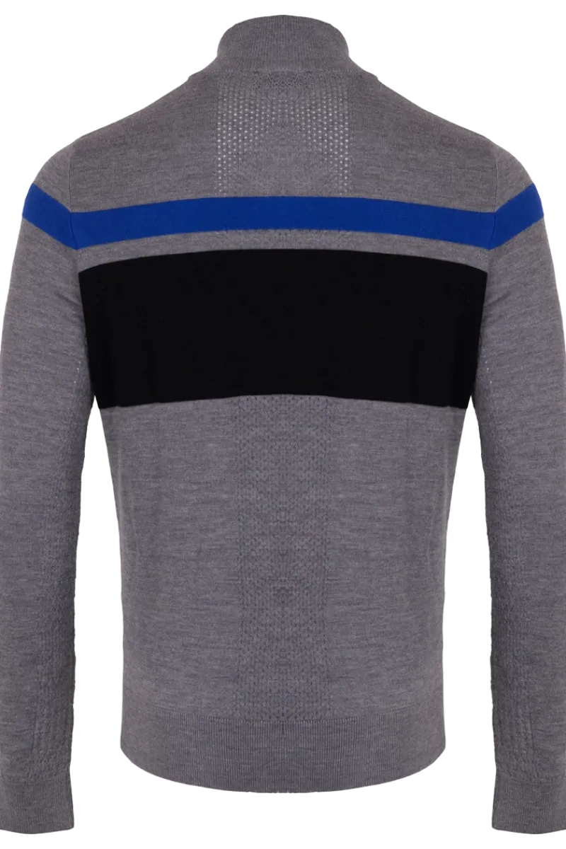 Outlet Stripe Half-Zip Wool Ski Sweater Ski Layers