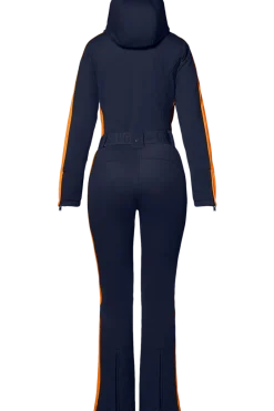 Hot Suvi Softshell Hooded Striped Ski Suit Women Ski Jackets