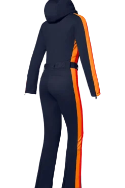 Hot Suvi Softshell Hooded Striped Ski Suit Women Ski Jackets