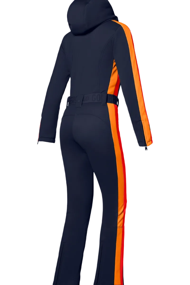 Hot Suvi Softshell Hooded Striped Ski Suit Women Ski Jackets