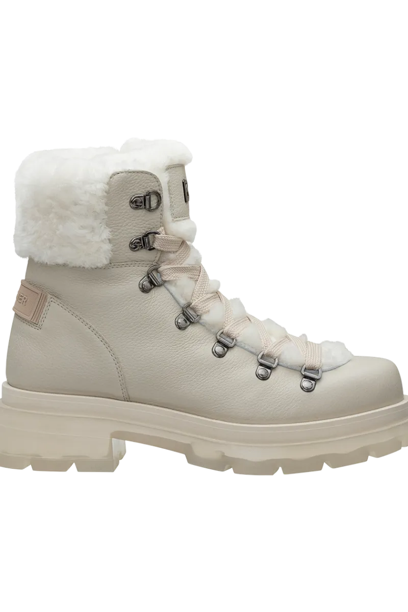 Hot Swansea Two-Tone Grain Leather Translucent Sole Shearling Boots Women Boots & Handbags